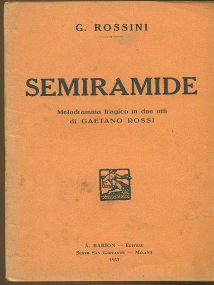 Semiramide - Gioachino Rossini - copertina