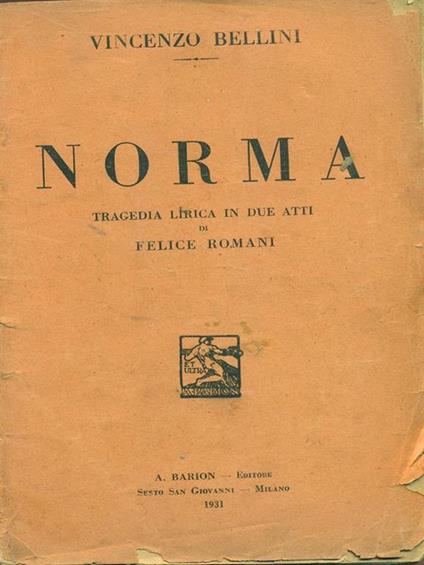Norma - Vincenzo Bellini - copertina