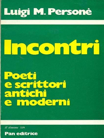 Incontri - Luigi M. Personé - copertina