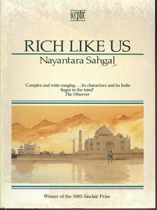 Rich like us - Nayantara Sahgal - copertina