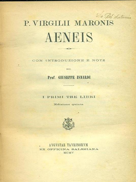 Aeneis - virgilii Maronis - copertina