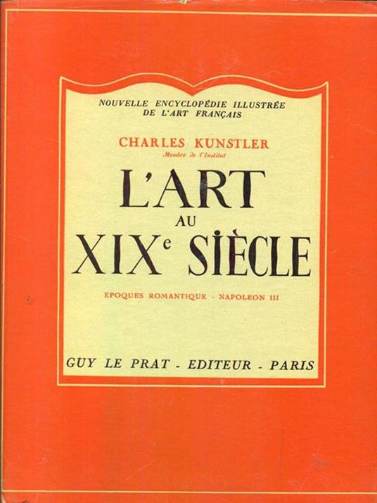 L' art au XIX siecle - Charles Kunstler - copertina