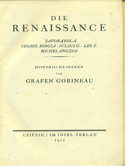 Die renaissance - copertina
