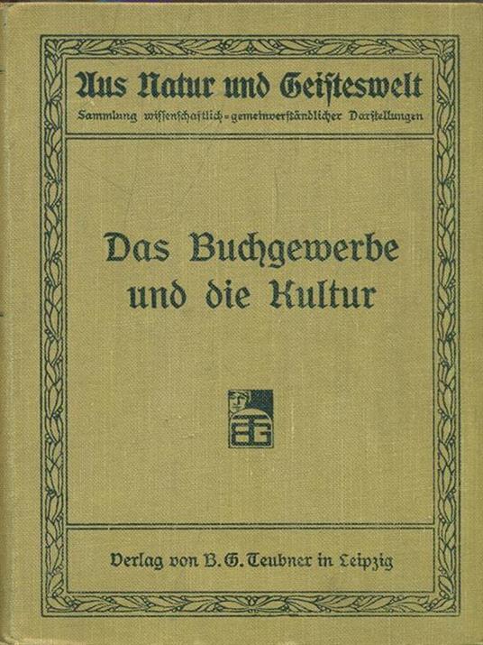Das Buchgewbre und die Kultur - copertina