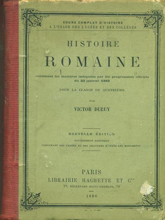 Histoire Romaine - Victor Duruy - copertina