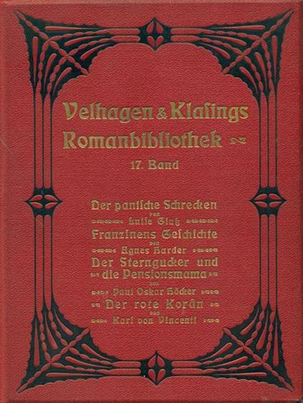 Velhagen & Klafings Romanbibliothek 17. Band - copertina