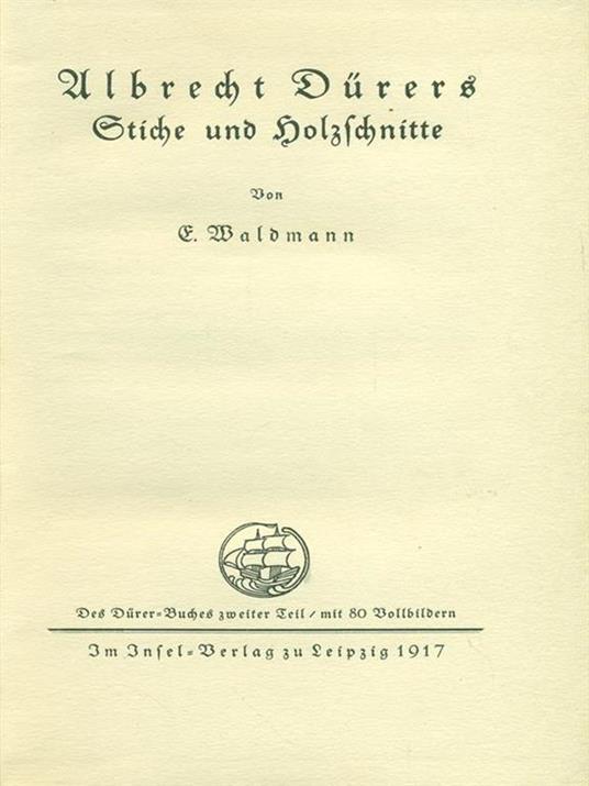 Ulbrecht Durers - C. Waldmann - copertina