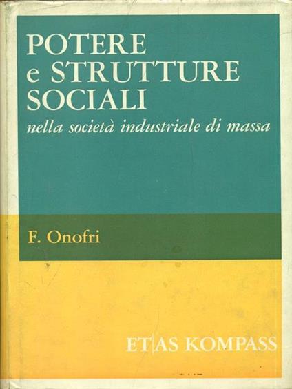 Potere e strutture sociali - copertina