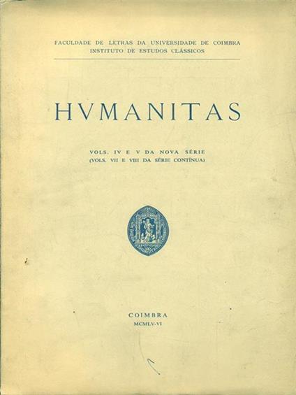 Humanitas vols IV e V danova serie (vols. VII e VII da serie continua) - copertina