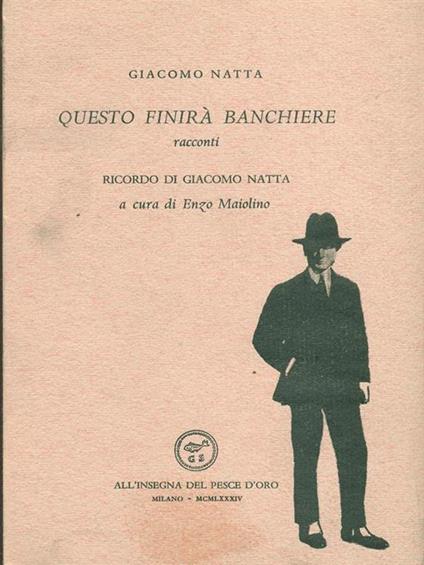 Questo finirà banchiere - copertina