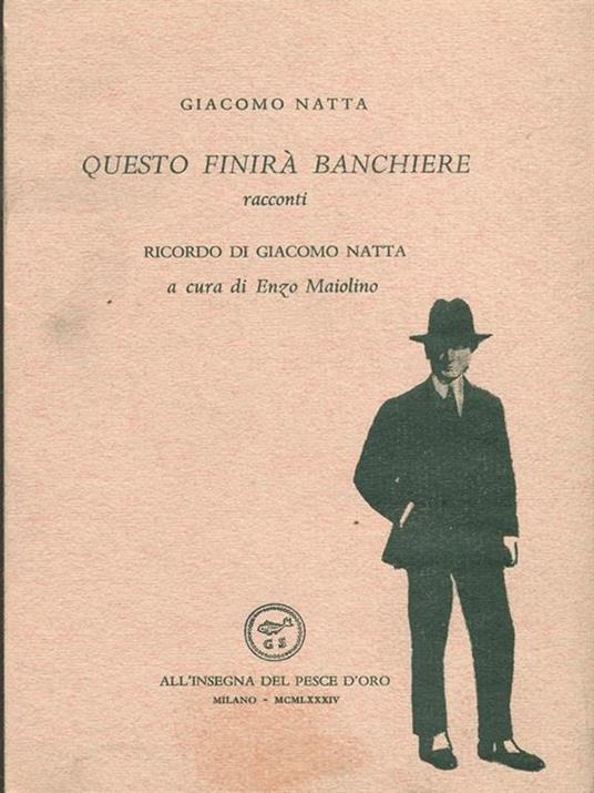 Questo finirà banchiere - copertina