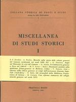Miscellanea di studi storici I