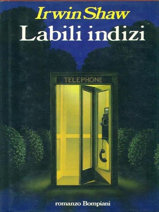 Labili indizi - Irwin Shaw - copertina