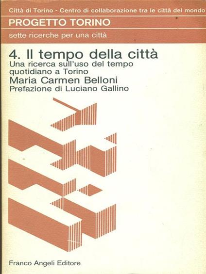 Il tempo della città - M. C. Belloni - copertina