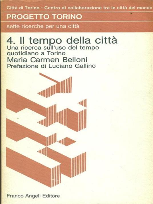 Il tempo della città - M. C. Belloni - copertina