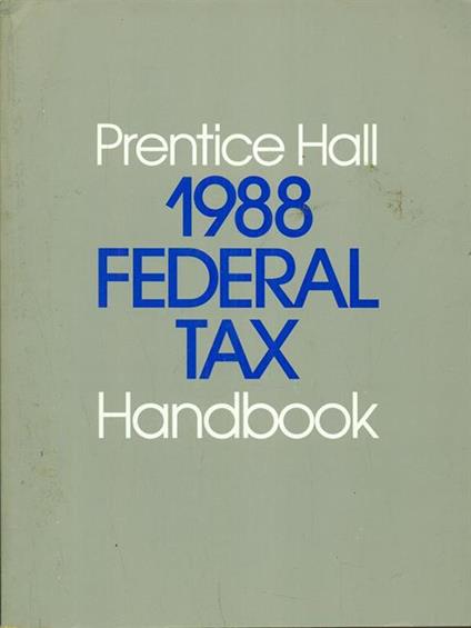 1988 federal tax - Prentice Hall - copertina