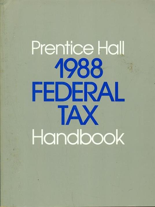 1988 federal tax - Prentice Hall - copertina