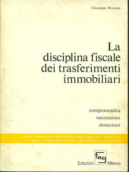 La disciplina fiscale dei trasferimenti immobiliari - copertina