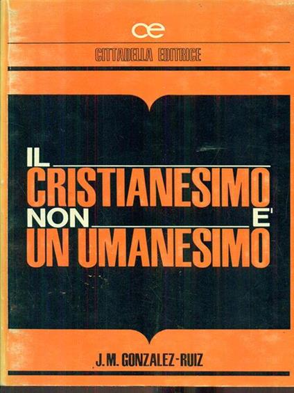 Il cristianesimo non è un umanesimo - copertina