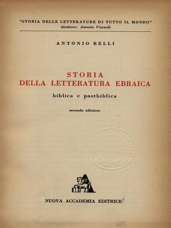 Storia della letteratura Ebraica