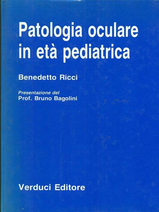 Patologia oculare in eta pediatrica - Benedetto Ricci - copertina