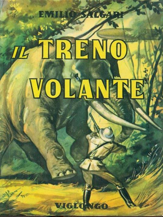 Il treno volante - Emilio Salgari - copertina