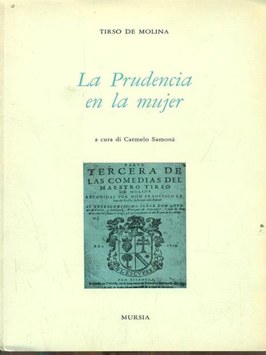 La Prudencia en la mujer - Tirso de Molina - copertina