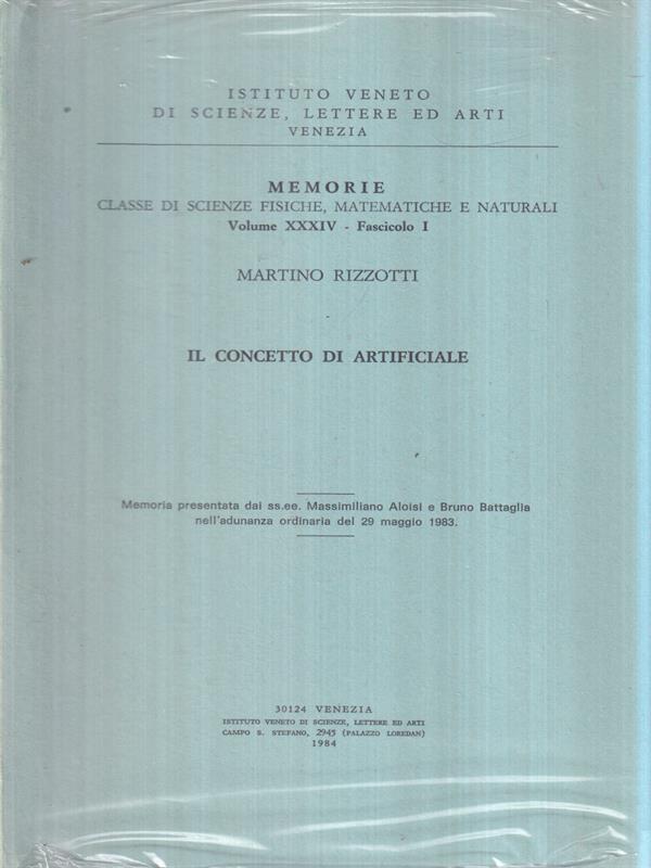 Il concetto di artificiale