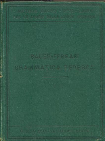 Grammatica tedesca - G. Ferrari - copertina