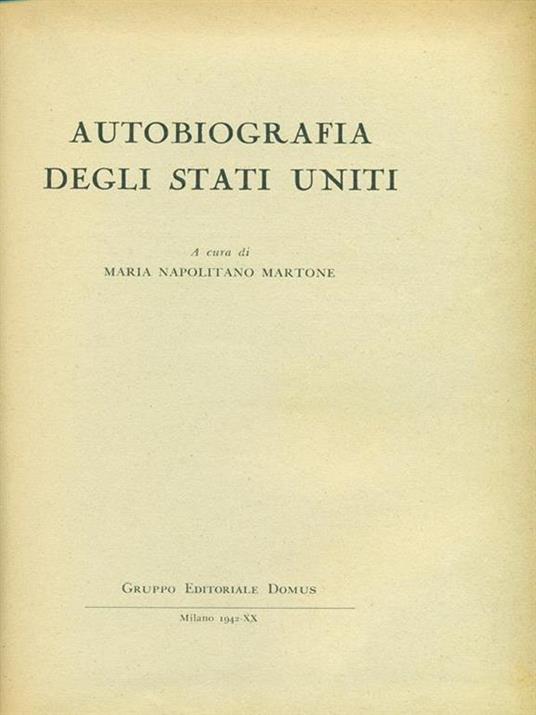 Autobiografia degli Stati Uniti - copertina