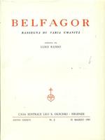 Belfagor anno XXXVI n2 / 31 marzo 1981