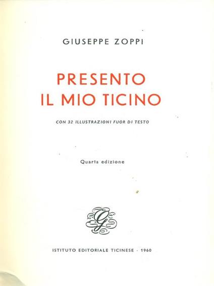 Presento il mio ticino - Giuseppe Zoppi - copertina