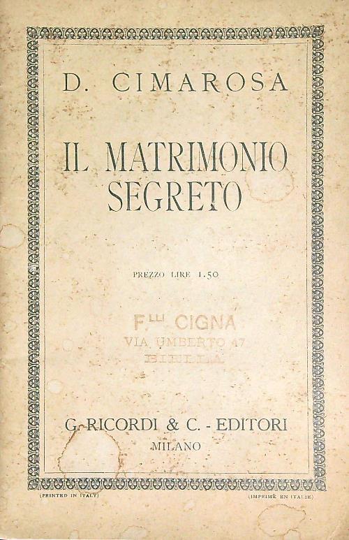 Il Matrimonio segreto