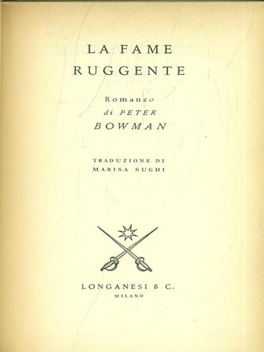 La fame ruggente - Peter Bowman - copertina