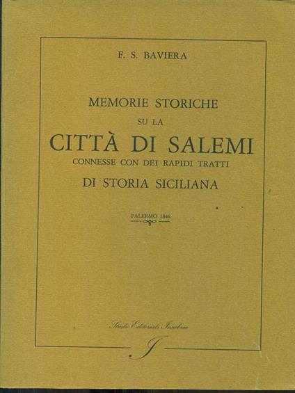 Memorie storiche su la Citta di Salemi - copertina