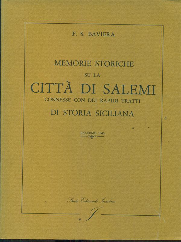 Memorie storiche su la Citta di Salemi