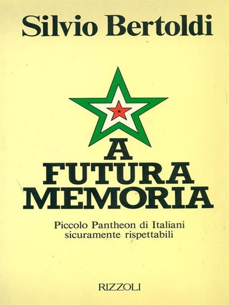 A futura memoria - Silvio Bertoldi - copertina