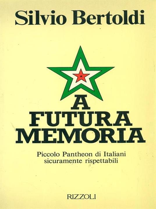 A futura memoria - Silvio Bertoldi - copertina