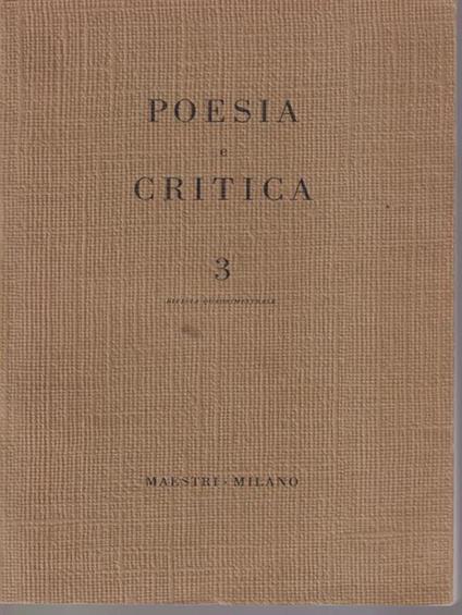 Poesia e critica 2 - copertina