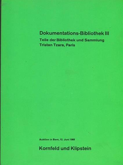 Dokumentations-Biblioithek III - copertina