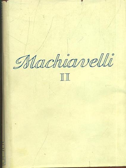 Machiavelli II - Niccolò Machiavelli - copertina