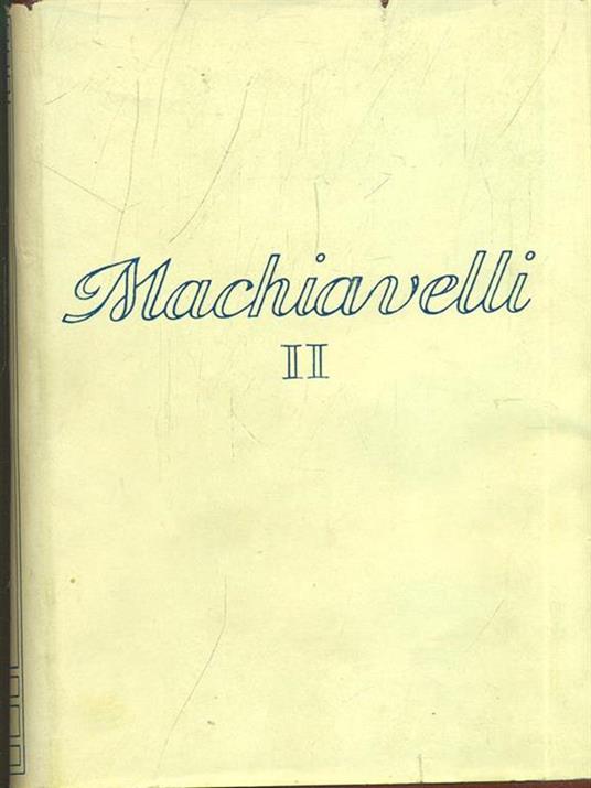 Machiavelli II - Niccolò Machiavelli - copertina