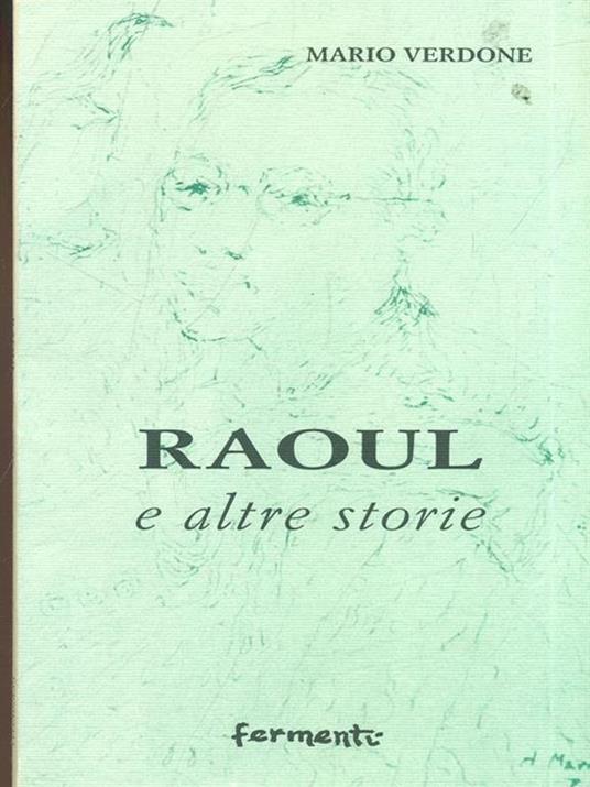Raoul e altre storie - Mario Verdone - copertina