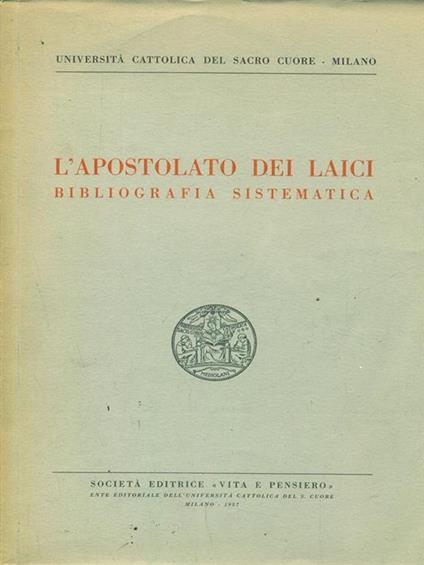 L' apostolato dei laici - copertina