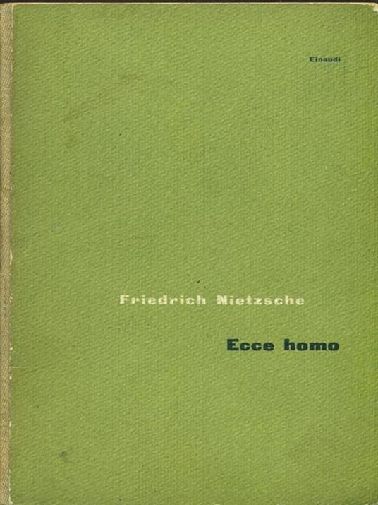 Ecce homo - Friedrich Nietzsche - copertina