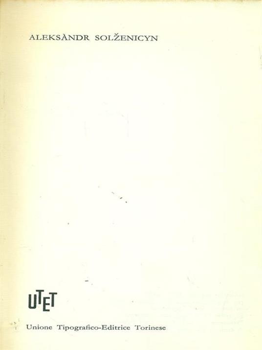 Aleksandr Solzenicyn - Aleksandr Solzenicyn - copertina