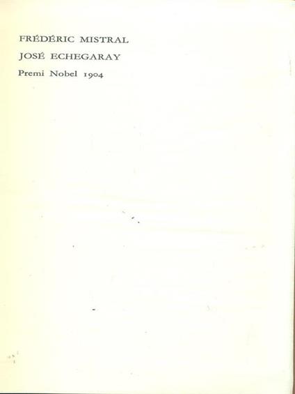 Echegaray. Mistral - copertina