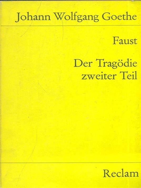 Faust II - Johann Wolfgang Goethe - copertina