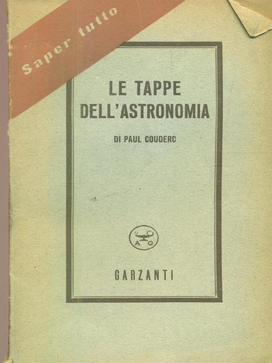 Le tappe dell'astronomia - Paul Couderc - copertina