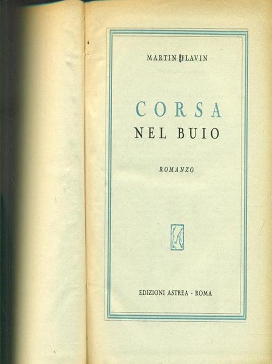 Corsa nel buio - Martin Flavin - copertina